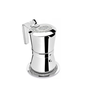 Giannini Giannina Limited Edition Induction Coffee Maker 3/1 cups Transparent Crystals